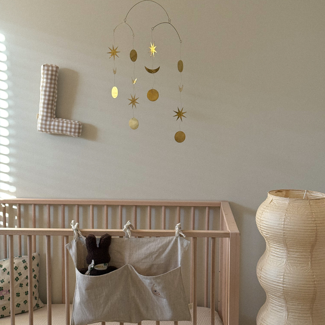 HUGE CHECKED IN LETTER - BONJOUR BEIGE