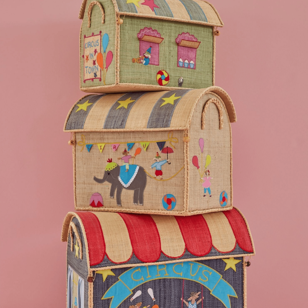 Little Circus | Raffia Toy Baskets β Set of 3