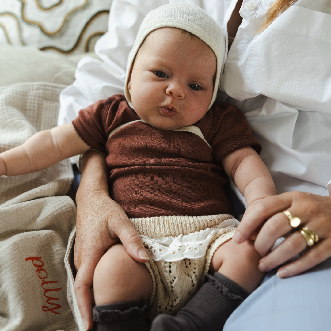 MUSLIN DEKEN BONJOUR BEIGE - WIEG