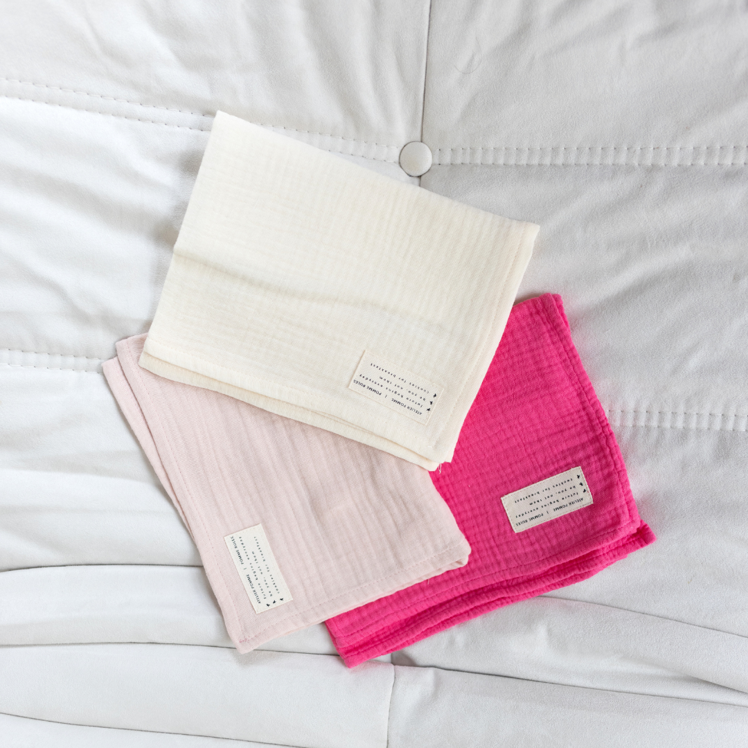 set van drie hydrofiele doeken