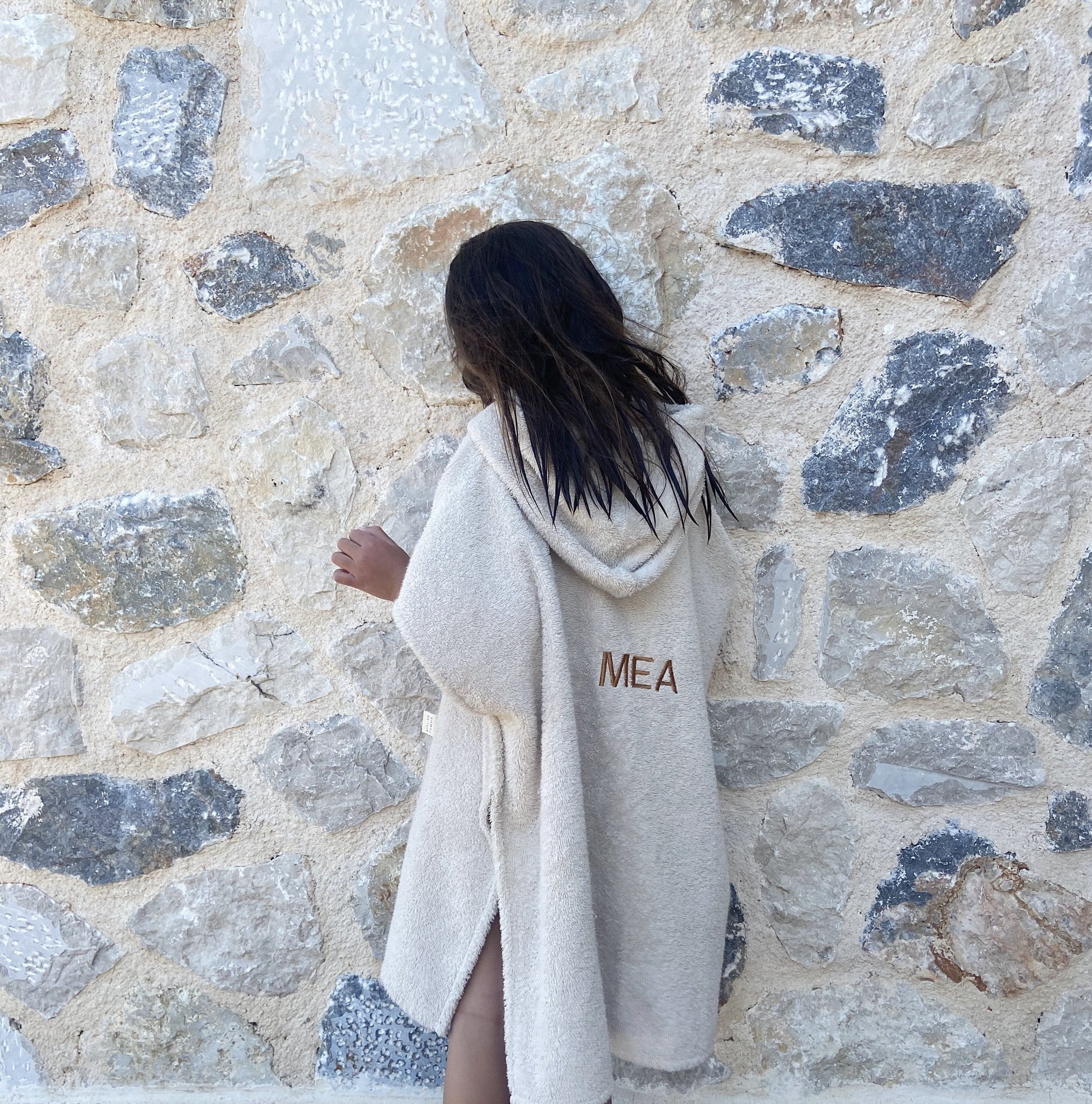 Bubbly poncho bonjour beige