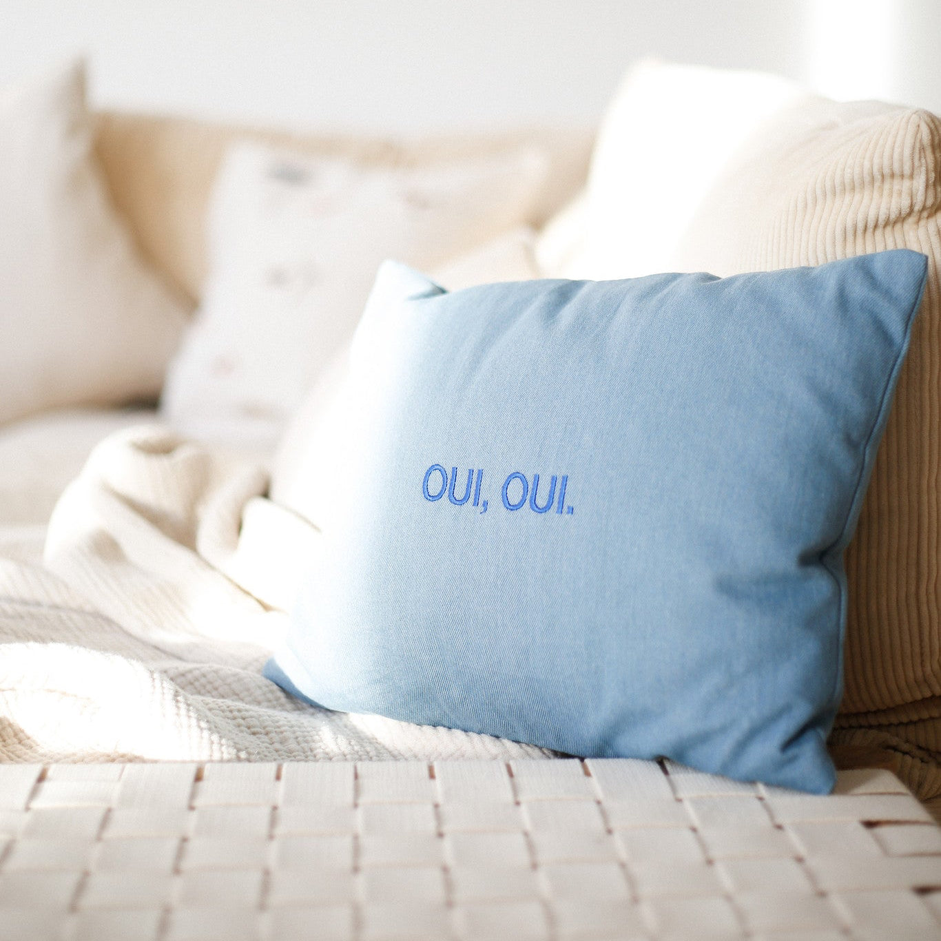 gepersonaliseerd kussen denim