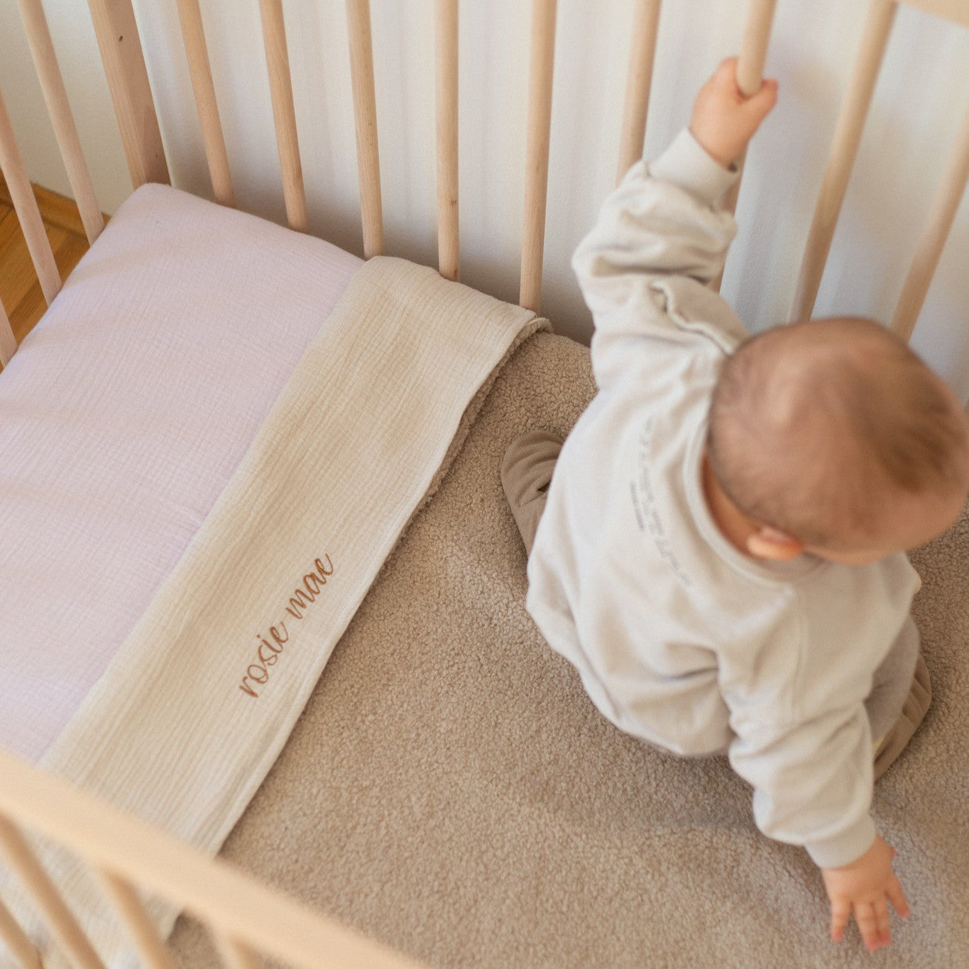 Flat sheet cot bonjour beige