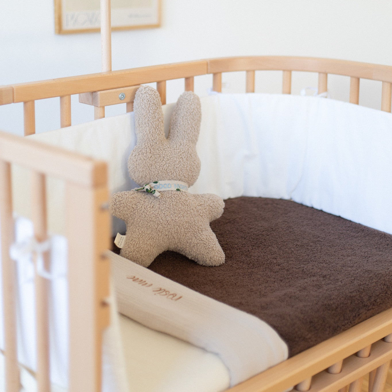 Flat sheet crib bonjour beige