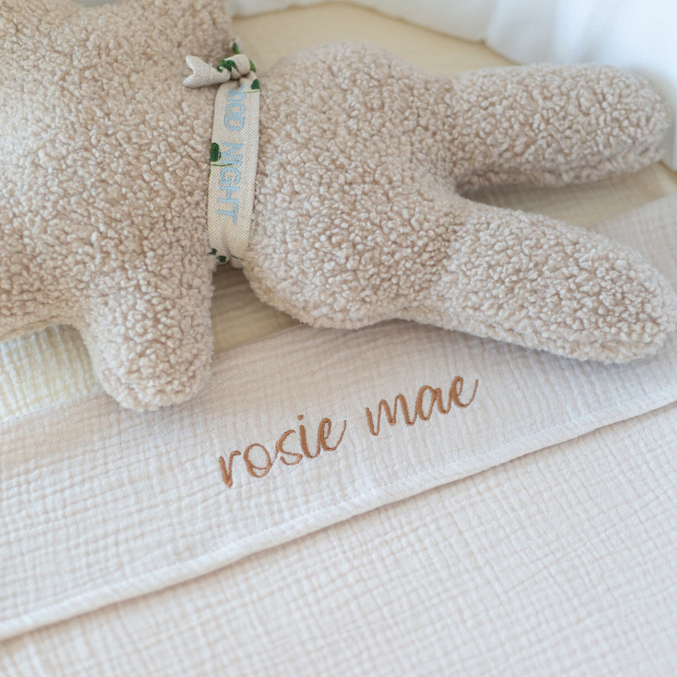 Flat sheet crib bonjour beige