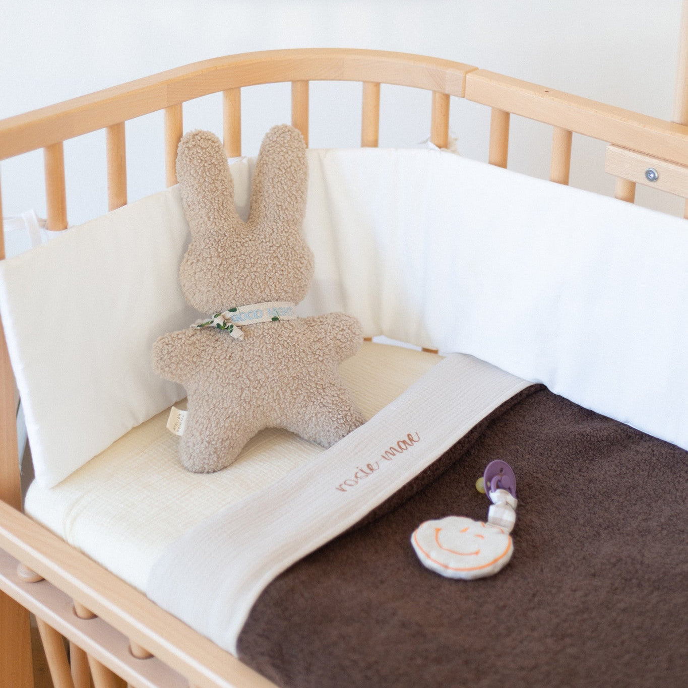 Flat sheet crib bonjour beige