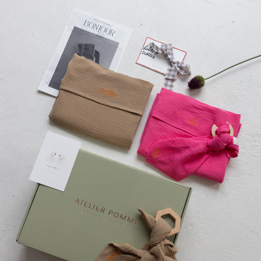 cadeaubox laken, bijtring en kaart