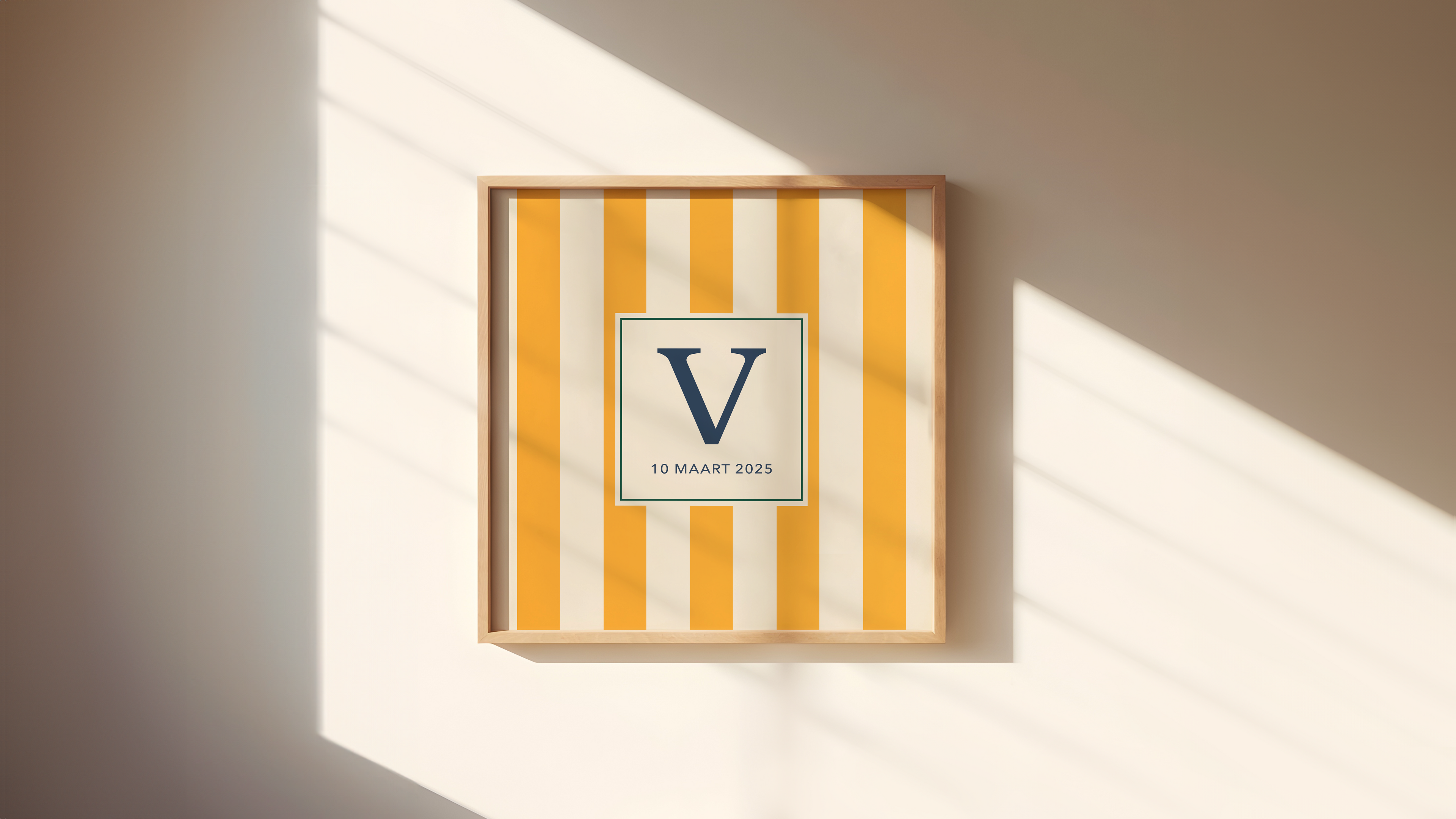 INITIAL POSTER | STRIPES LUCKY LEMON