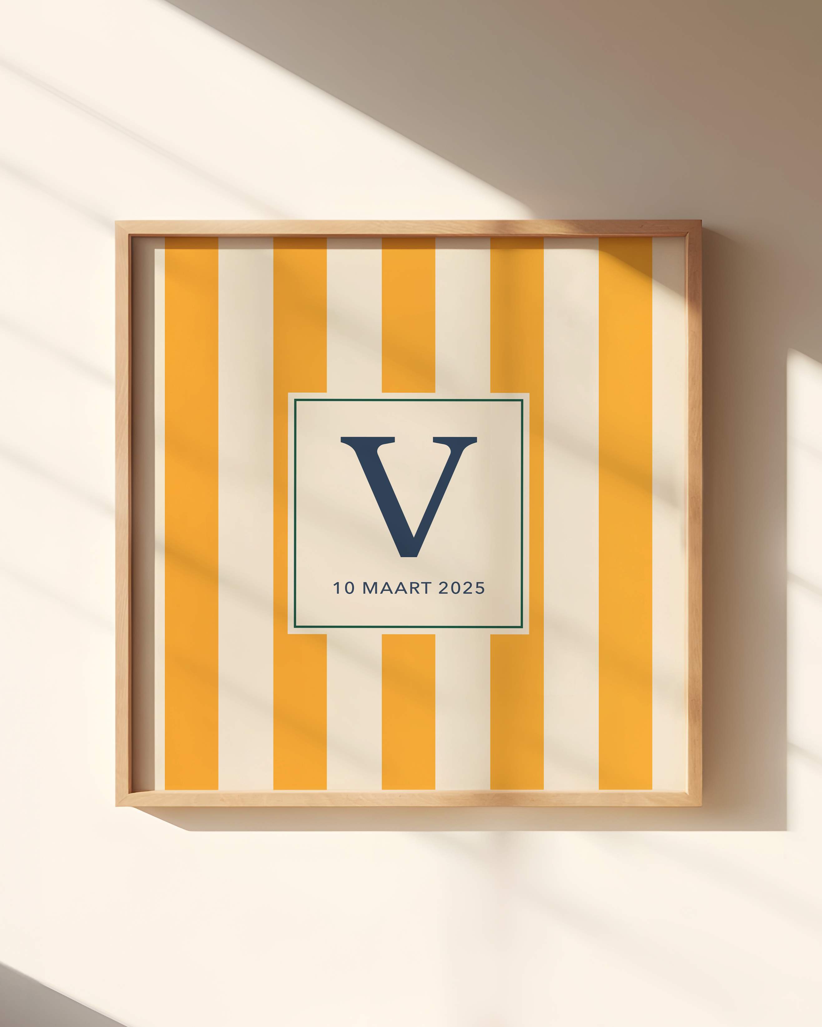 INITIAL POSTER | STRIPES LUCKY LEMON