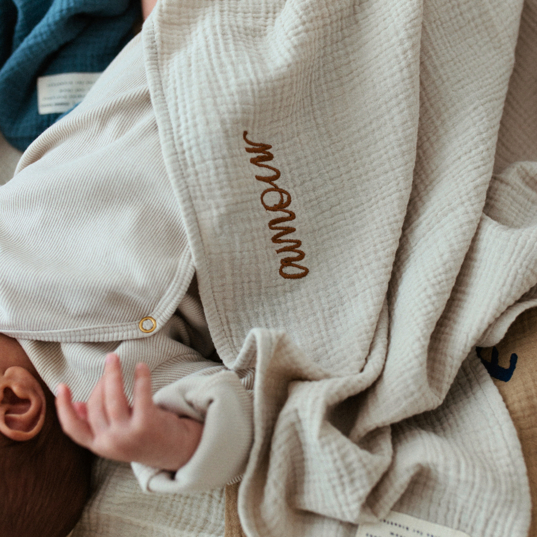 Huge towel bonjour beige