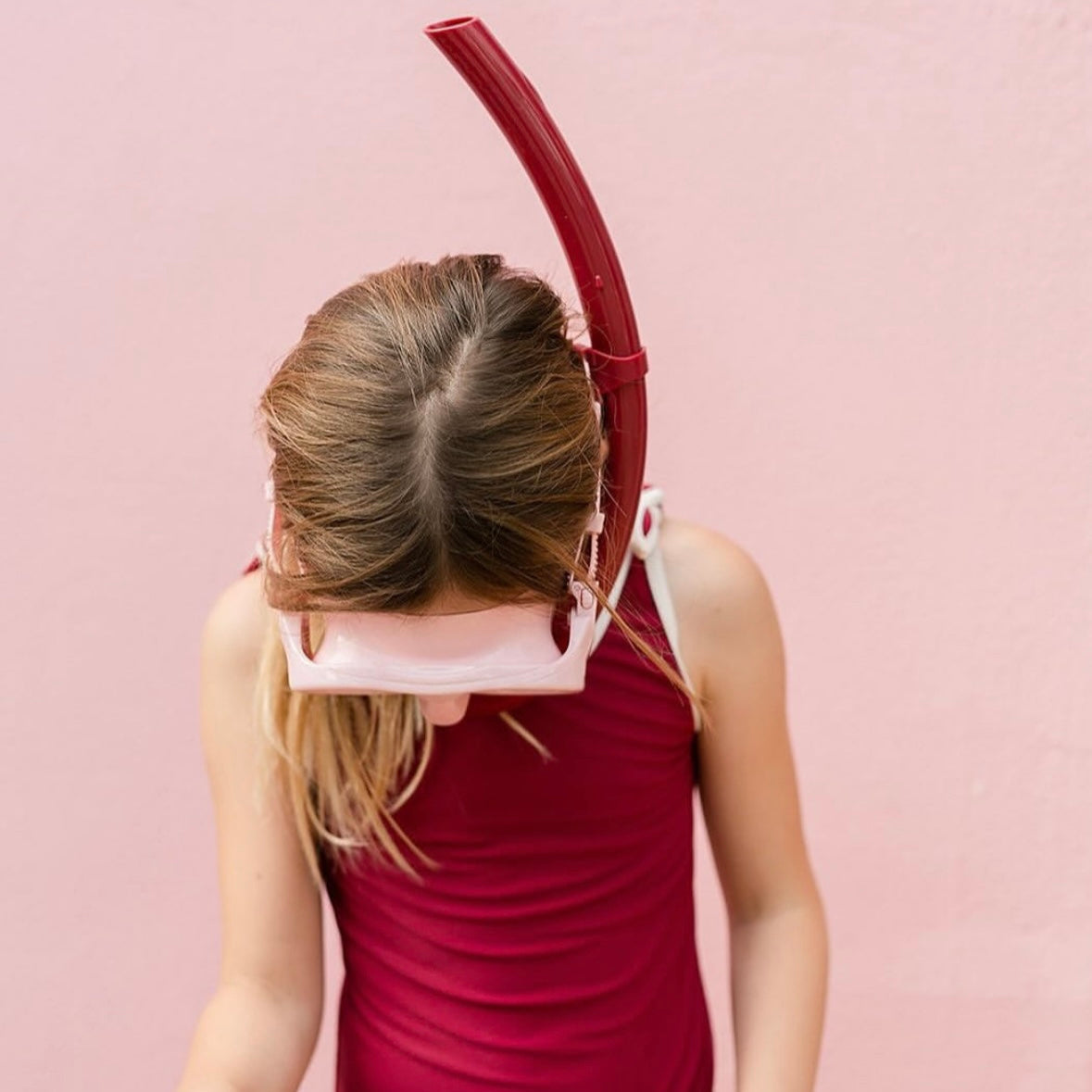 Snorkel set roze rood
