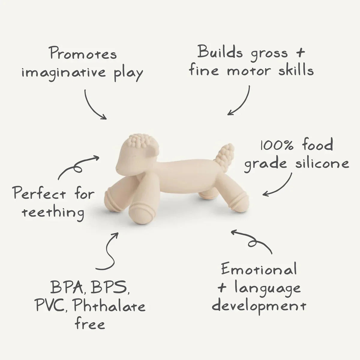 MUSHIE LAMB FIGURINE TEETHER