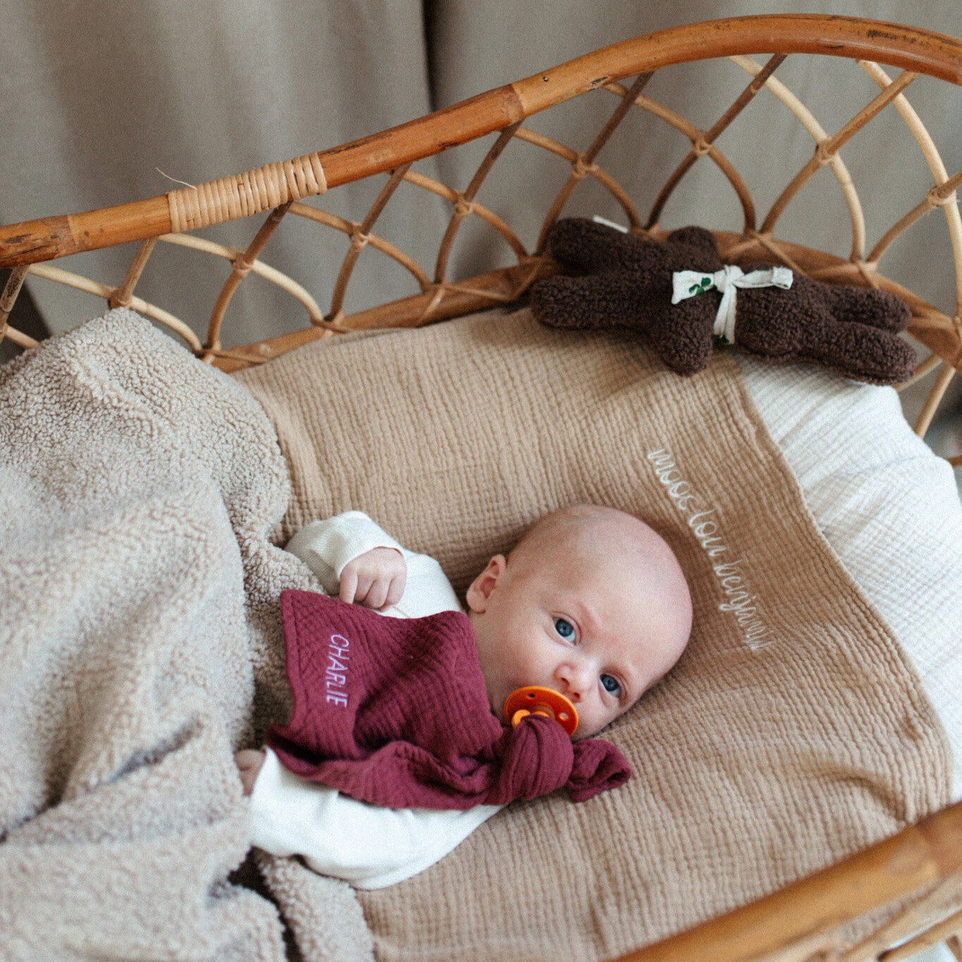 Speendoekje burgundy boo