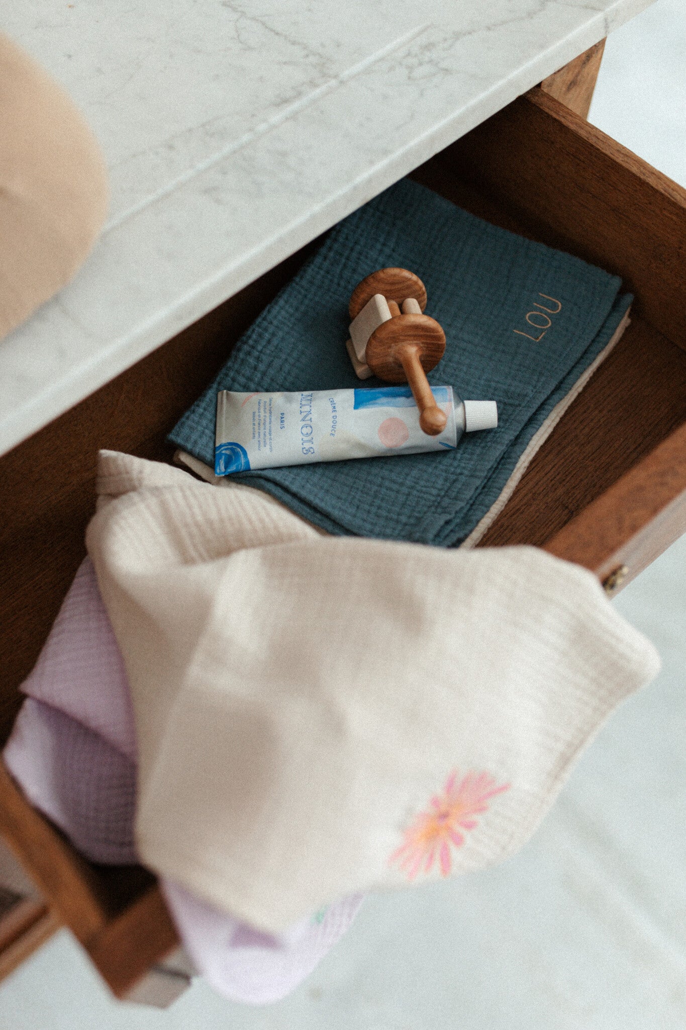Petit towel misty blue