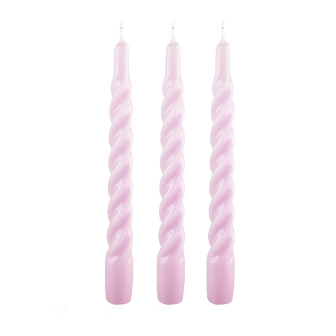 TWISTED CANDLES SET OF 3 PINKY PROMISE