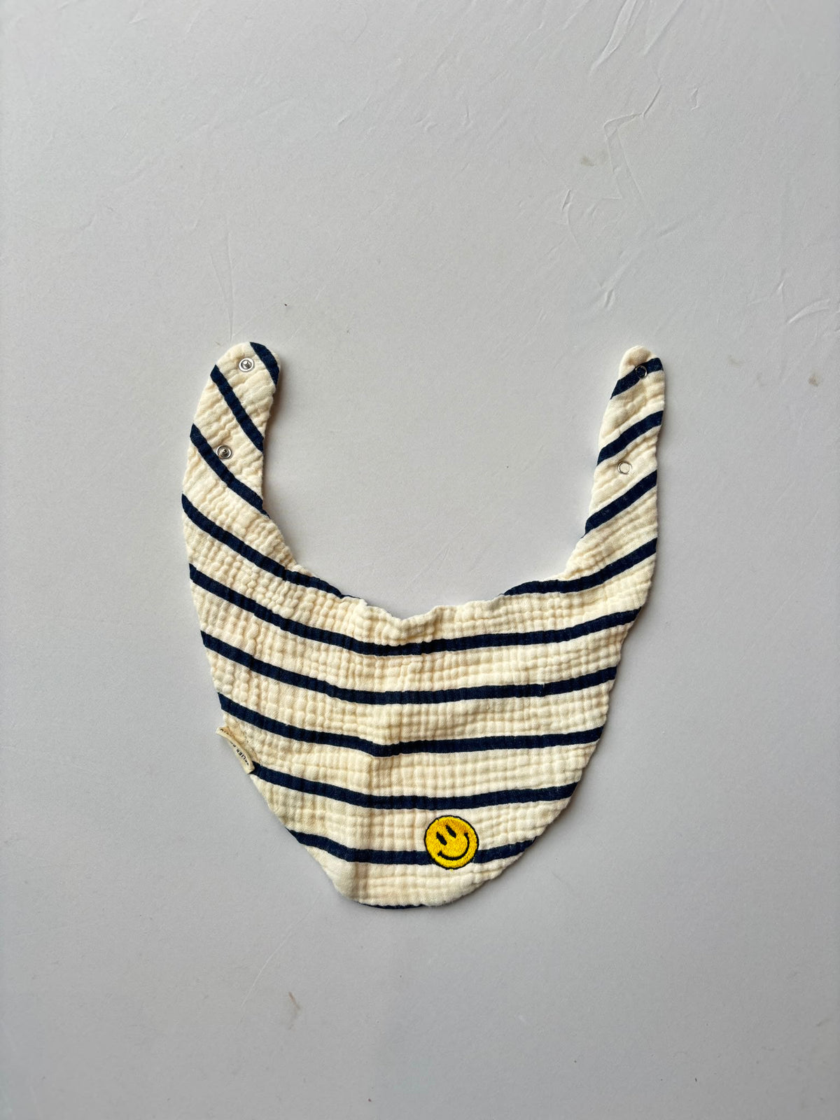 SAMPLE SALE |Tiny Bib Breton Stripe Smiley