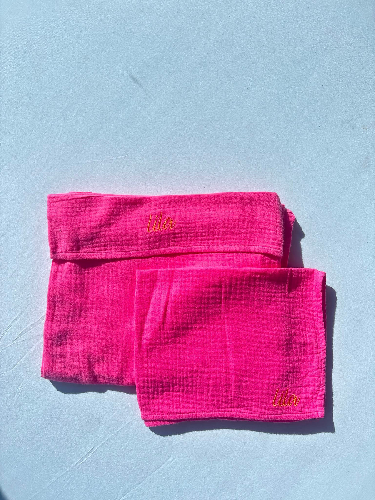 SAMPLE SALE | Crib/Petit Towel Set Blowy bubblegum Lila
