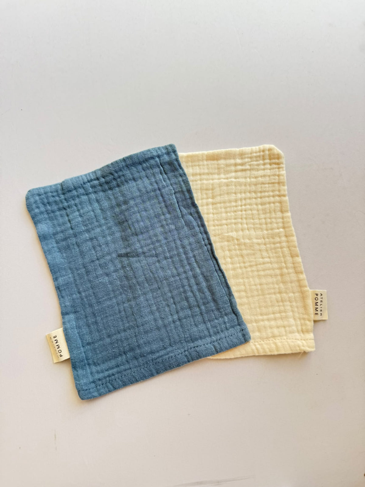 SAMPLE SALE |Washcloth Cosy White and Misty Blue