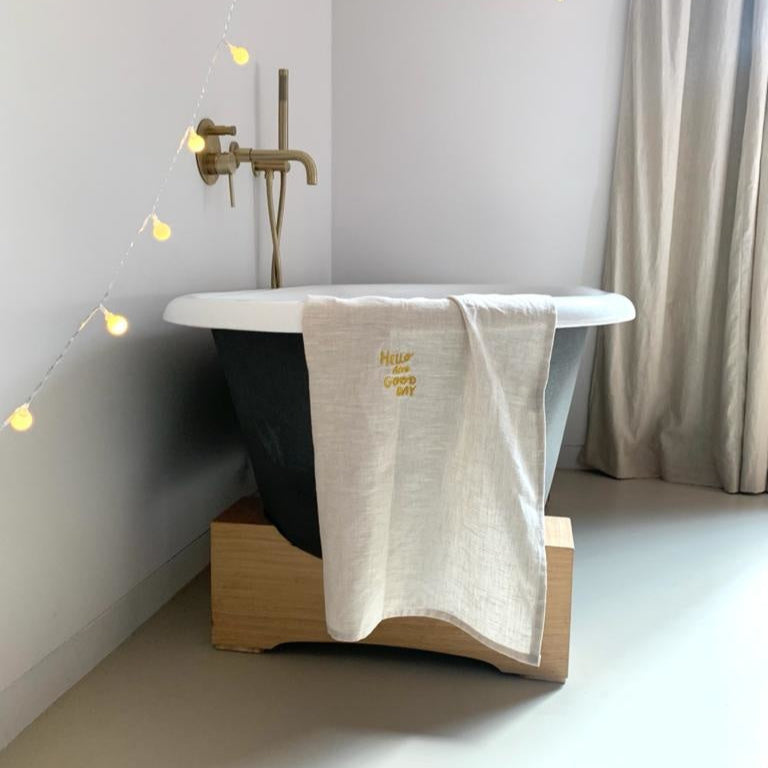 Theedoek beige