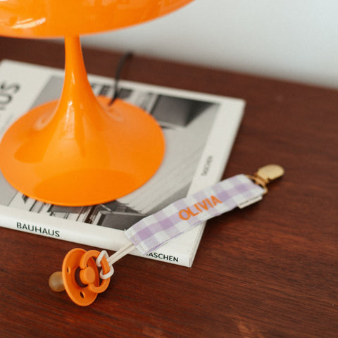 PACIFIER CORD CHECKED | LUCKY LILA