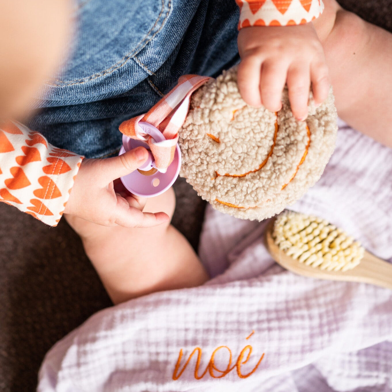 PACIFIER CLOTH POMME | TEDDY OOPSY ORANGE