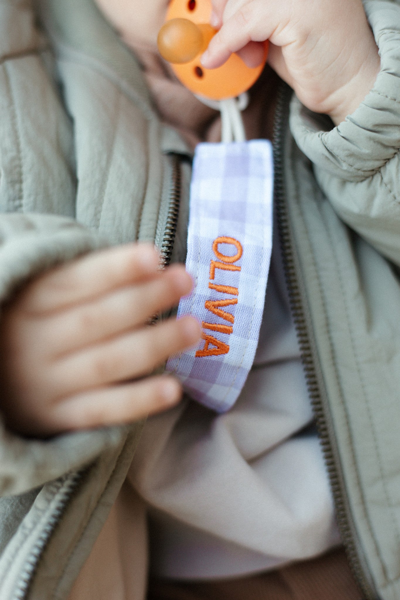 PACIFIER CORD CHECKED | LUCKY LILA