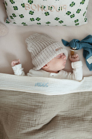 MUSLIN BED SET MORNING MOSS | CRIB