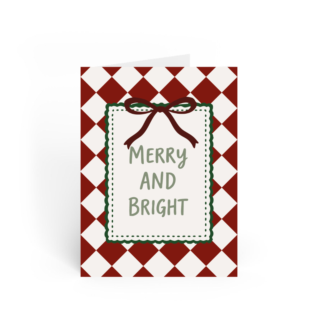 WENSKAART | GINGHAM MERRY & BRIGHT
