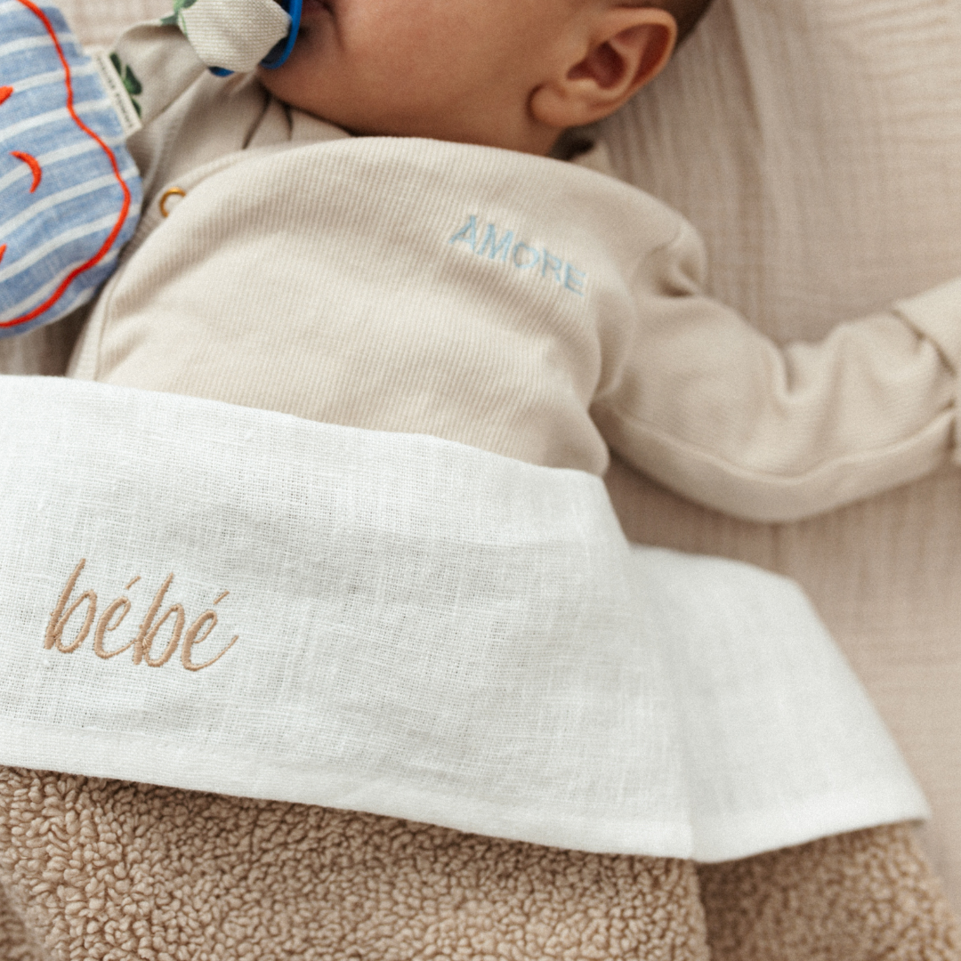 FLAT SHEET COT - LOVELY LINEN COSY WHITE