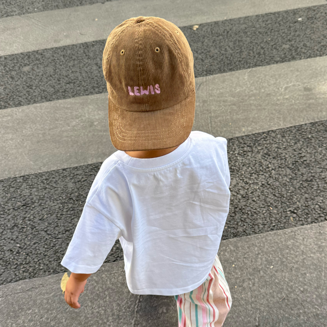 Kids Corduroy Cap | Fine Brown