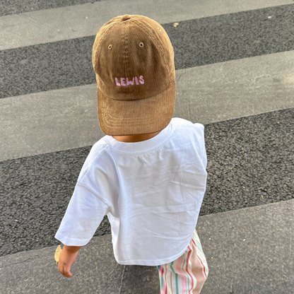 Kids Corduroy Cap | Fine Brown