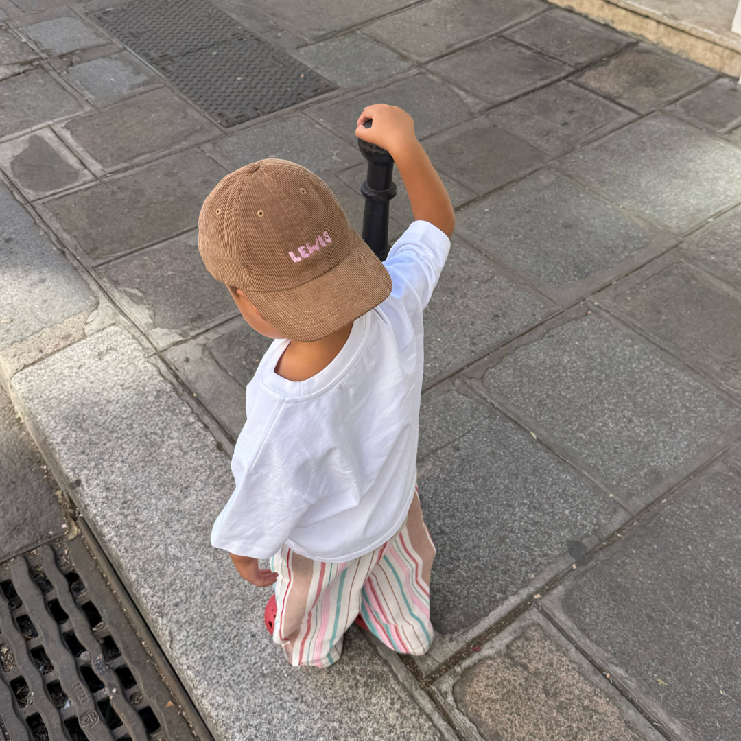 Kids Corduroy Cap | Fine Brown