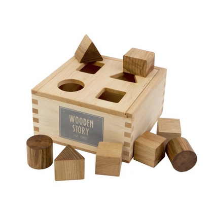 WOODEN SHAPE SORTER BOX