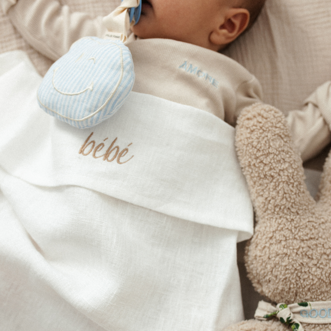 FLAT SHEET COT - LOVELY LINEN COSY WHITE