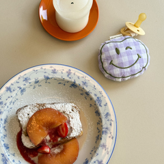 PACIFIER CLOTH  POMME | LILA CHECKED