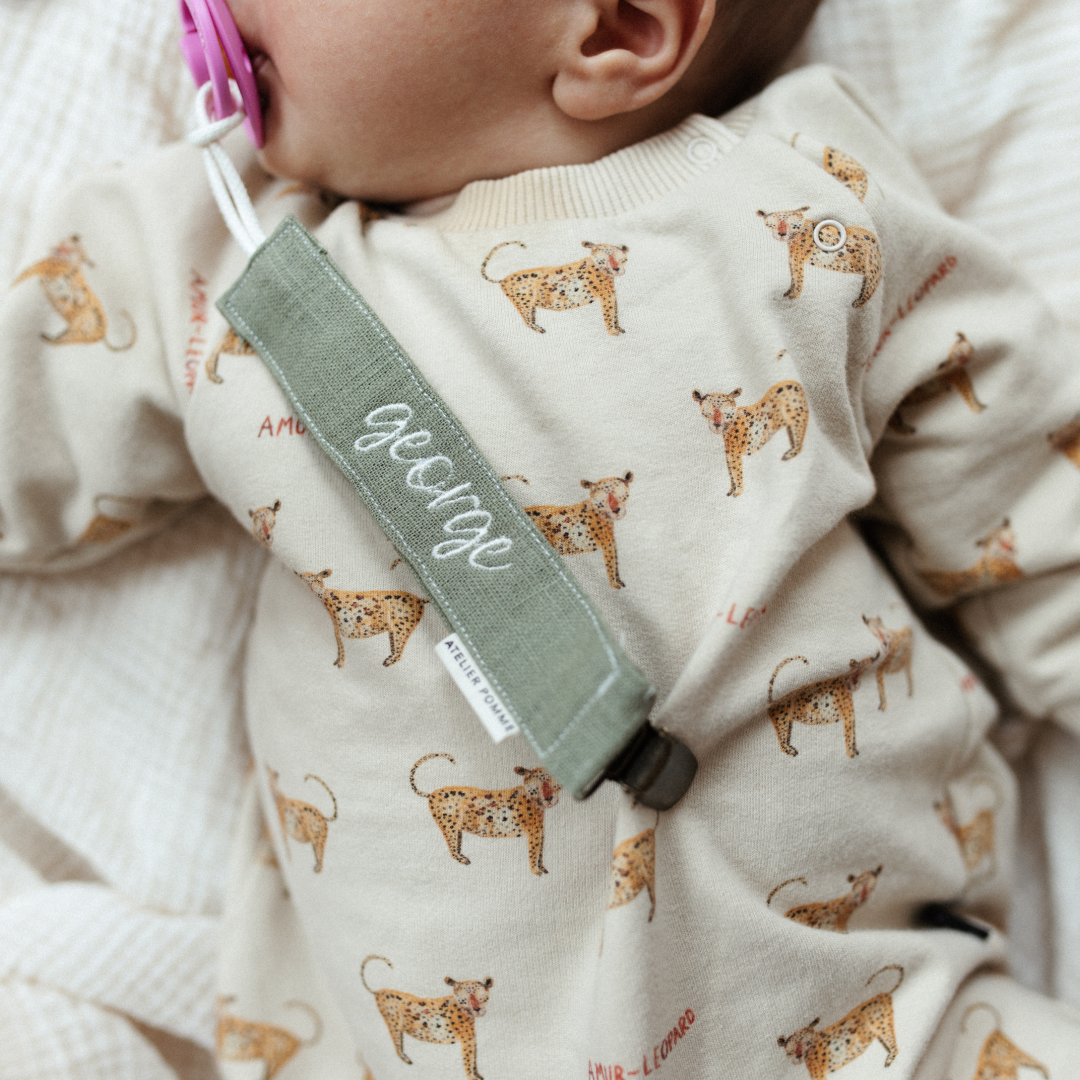 PACIFIER CORD - LINEN MORNING MOSS