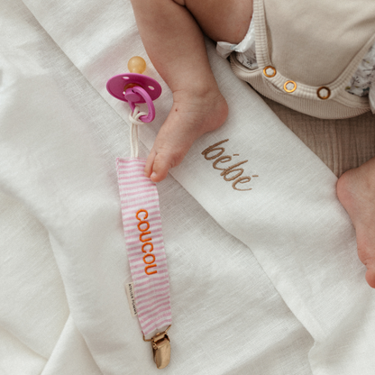 PACIFIER CORD - LOVELY LINEN PINKY PROMISE