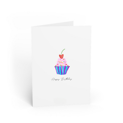 WENSKAART - HAPPY BIRTHDAY - CUPCAKE