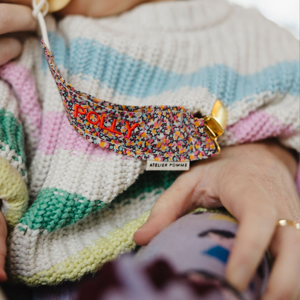 PACIFIER CORD | NO RAIN, NO FLOWERS PINK