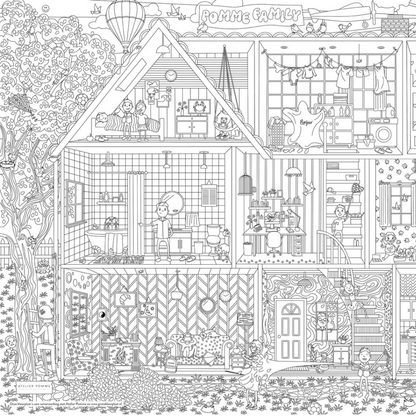 POMME FAMILY - GIANT COLORING PAGE