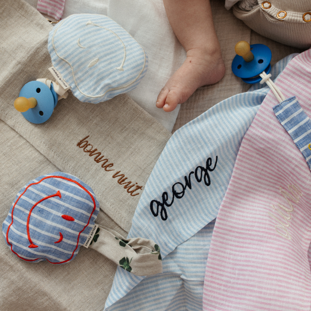 FLAT SHEET COT - LOVELY LINEN DREAMY BLUE