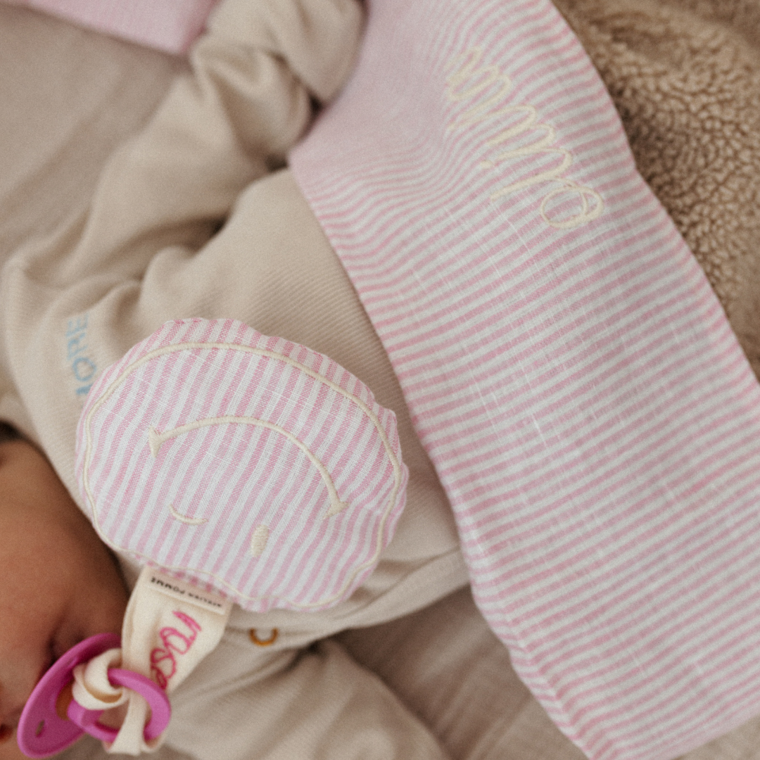 FLAT SHEET COT - LOVELY LINEN PINKY PROMISE