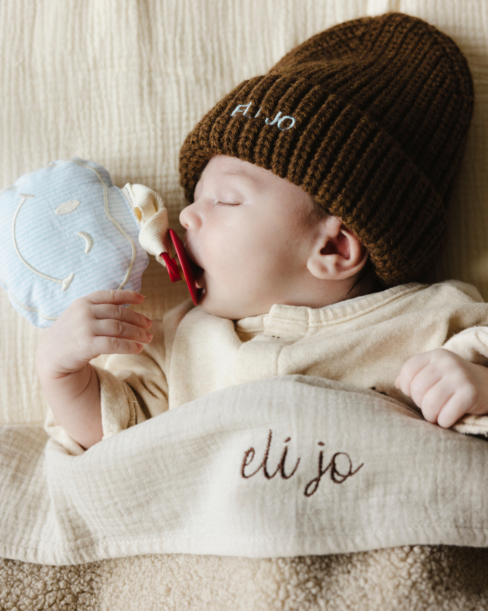 SPEENDOEKJE  POMME | LOVELY LINEN DREAMY BLUE