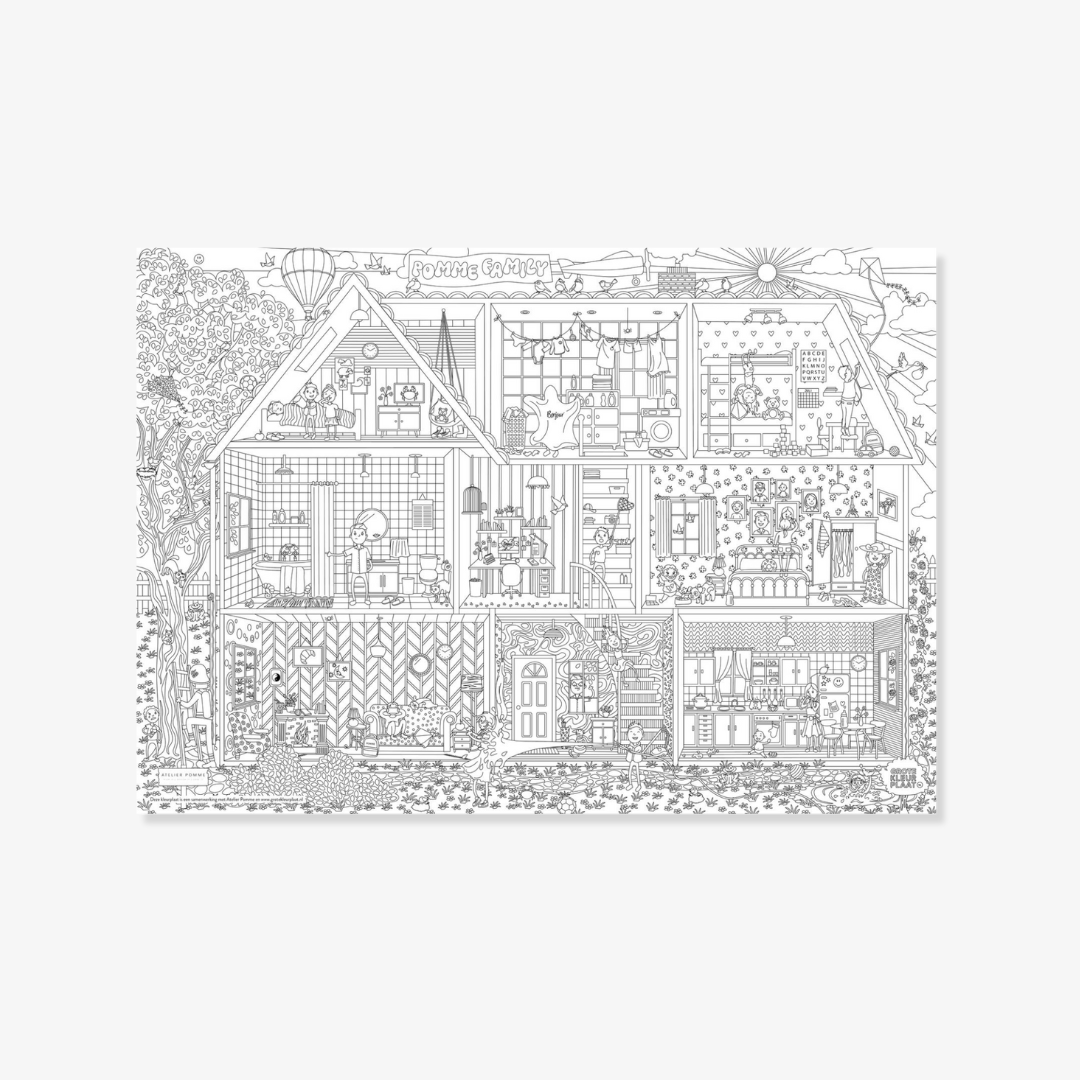 POMME FAMILY - GIANT COLORING PAGE