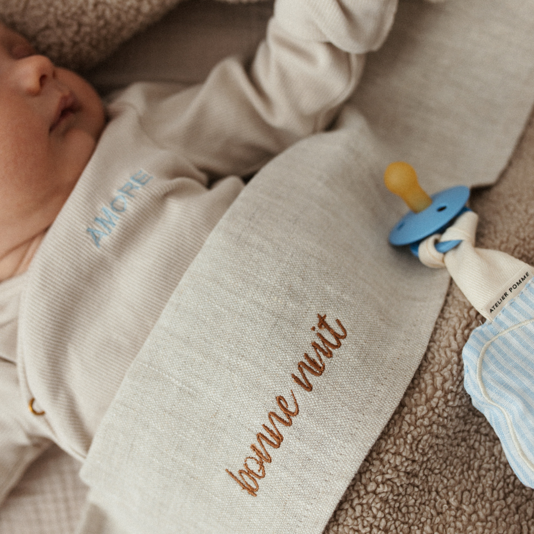 FLAT SHEET COT - LOVELY LINEN BONJOUR BEIGE