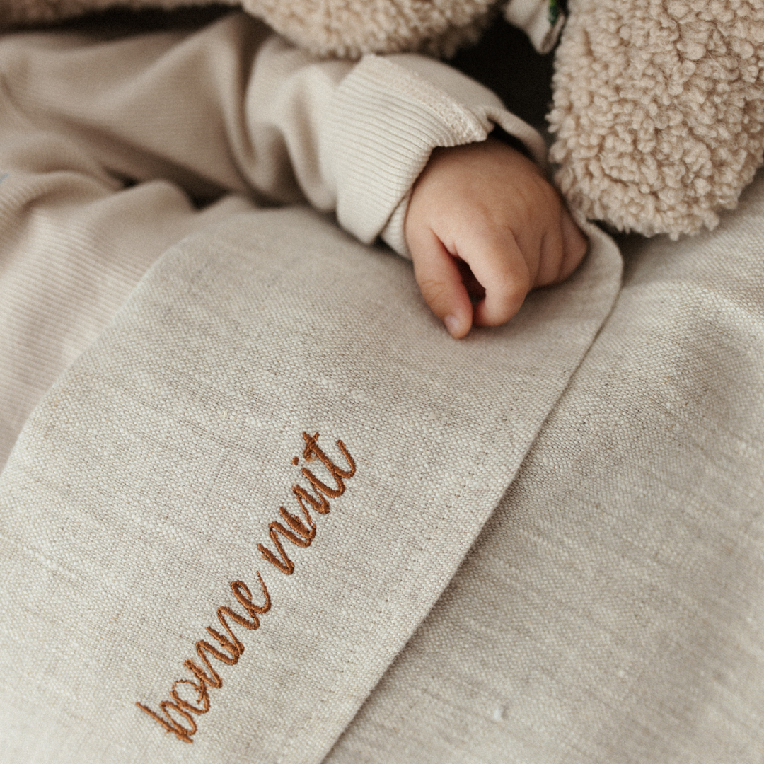 FLAT SHEET COT - LOVELY LINEN BONJOUR BEIGE