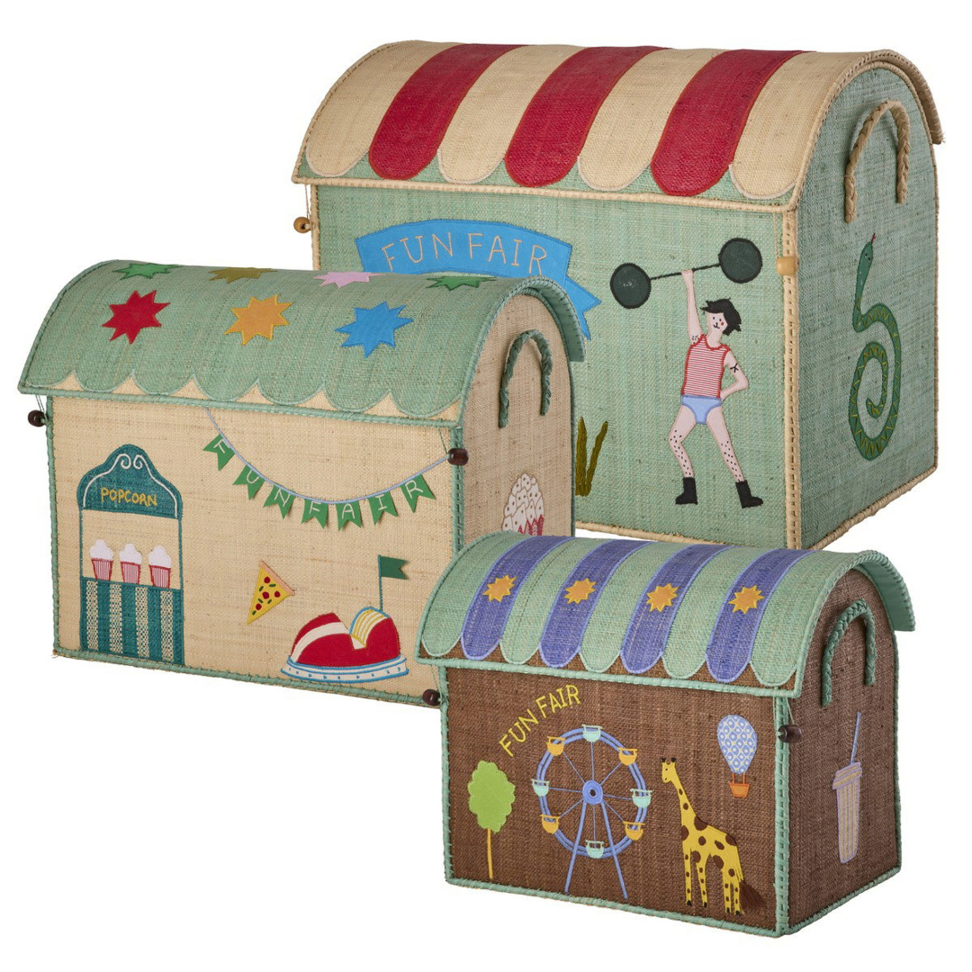 Little Carnival | Raffia Toy Baskets – Set of 3