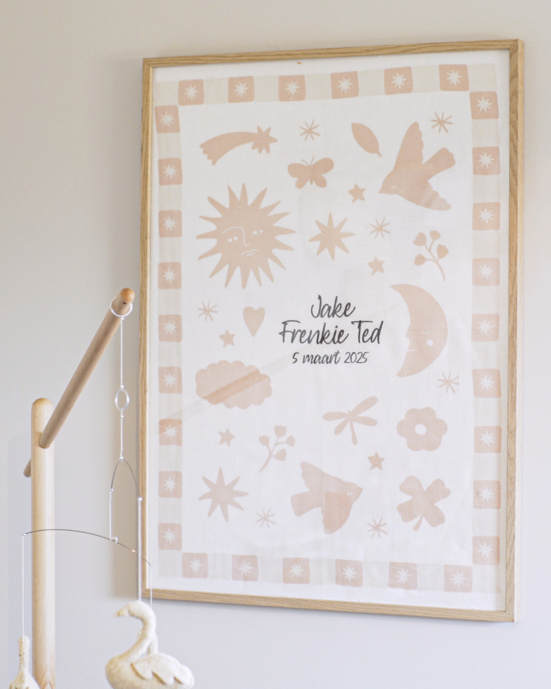 SAMPLE SALE | Birth Poster | Bonjour Beige