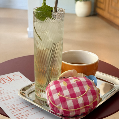 SPEENDOEKJE - POMME -  CHECKED BLOWY BUBBLEGUM