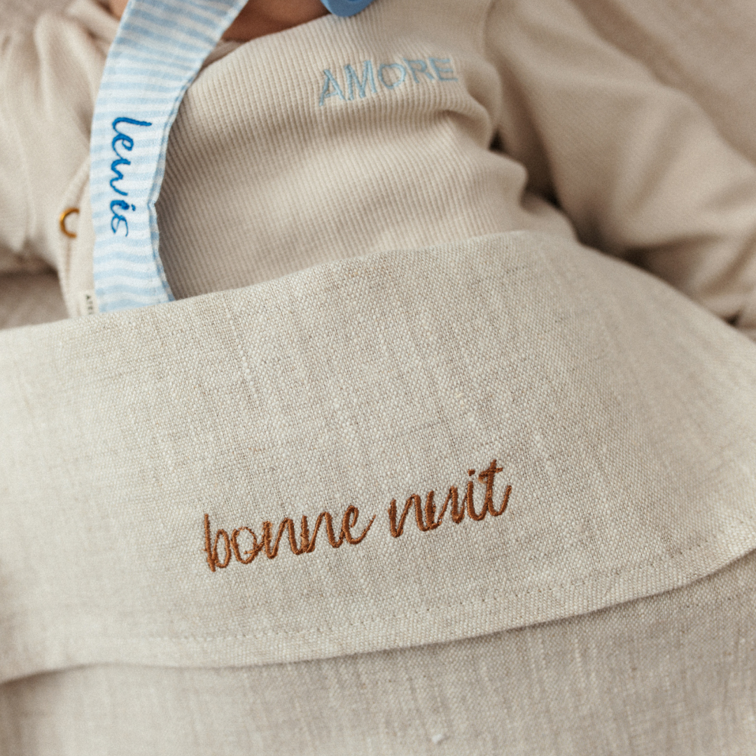 LAKENTJE WIEG - LOVELY LINEN BONJOUR BEIGE